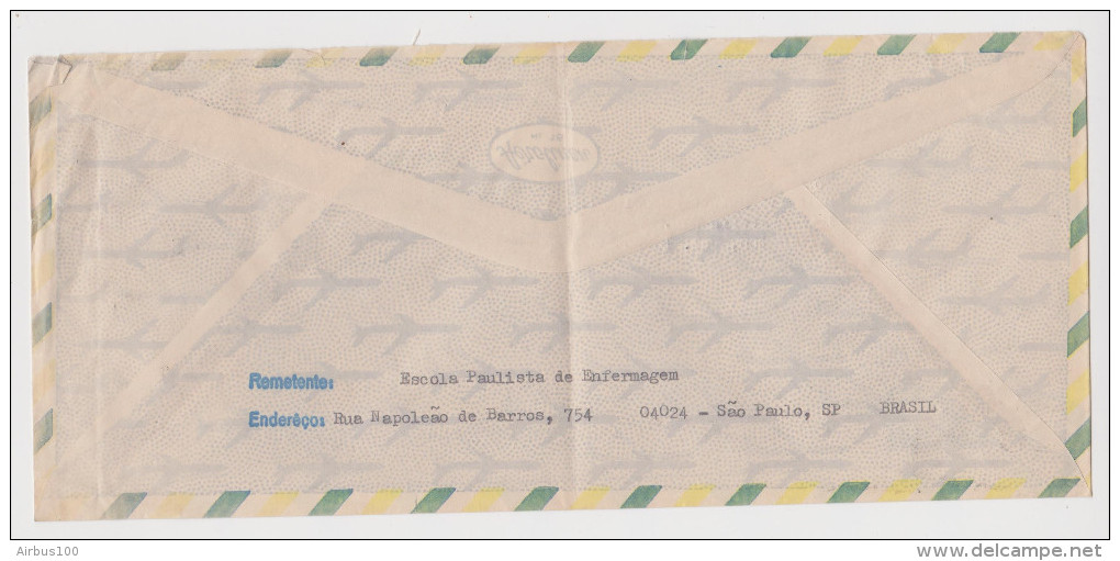 BRÉSIL BRASIL LETTRE 7 AOÛT 1975 POUR WILMINGTON USA - 2 Scans - - Cartas & Documentos