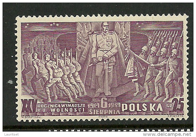 POLEN Poland 1939 Michel 356 Pilsudzki Polnische Legion MNH - Neufs