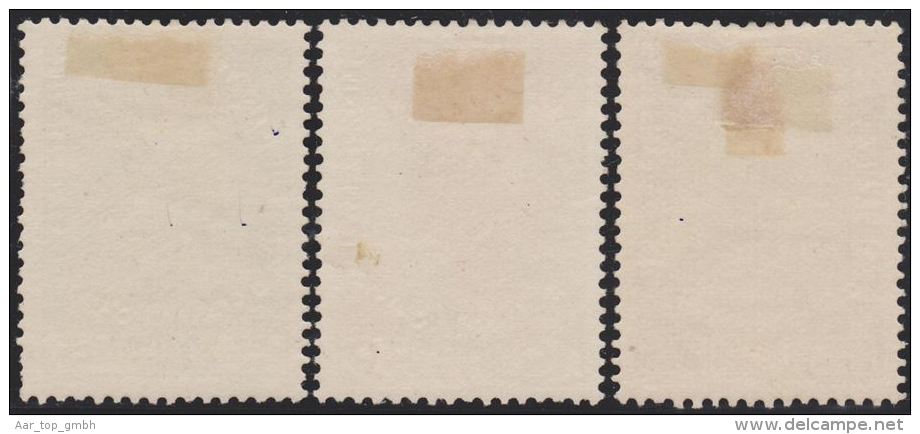 Liechtenstein 1912 Satz Fürst Johann II Zu#1x-3x Kreidepapier * Falz Ungebraucht - Neufs