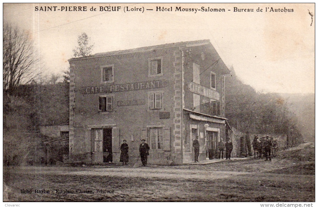 ST PIERRE DE BOEUF " Hotel MOUSSY-SALOMON "Bureau De L'Autobus" - Altri & Non Classificati