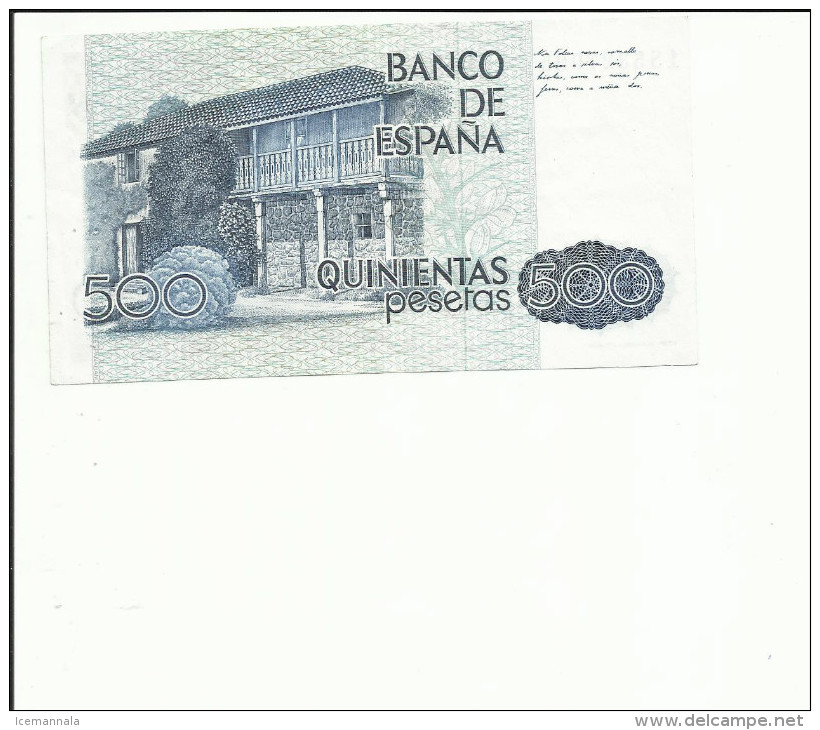 BILLETE 500 PESETAS 1979 - [ 4] 1975-… : Juan Carlos I