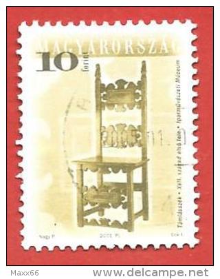 UNGHERIA USATO - 2001 - Mobili Antichi - Chair 17th Century - 10 Ft - Michel HU 4561II - Used Stamps