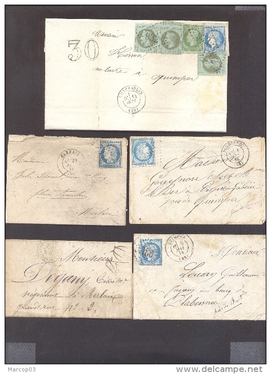 FINISTERE 29 Lot De 33 Lettres Classiques - 1849-1876: Période Classique