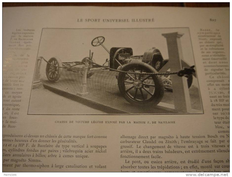 1910 LE SALON DE L´AUTOMOBILE / MOTOBLOC / TORPEDO / BARRE NIORT / TERROT / SAOUTCHIK / PNEU PALMER / HARAS D'OUILLY - Magazines - Before 1900