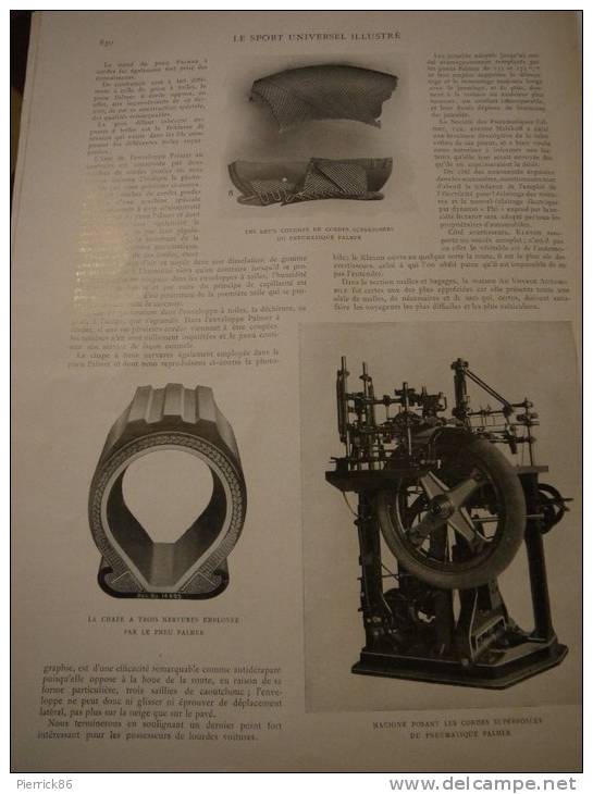 1910 LE SALON DE L´AUTOMOBILE / MOTOBLOC / TORPEDO / BARRE NIORT / TERROT / SAOUTCHIK / PNEU PALMER / HARAS D'OUILLY - Magazines - Before 1900