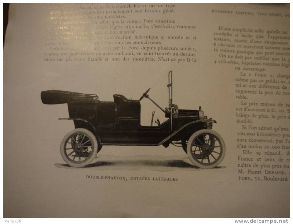 1910 LE SALON DE L´AUTOMOBILE / MOTOBLOC / TORPEDO / BARRE NIORT / TERROT / SAOUTCHIK / PNEU PALMER / HARAS D'OUILLY