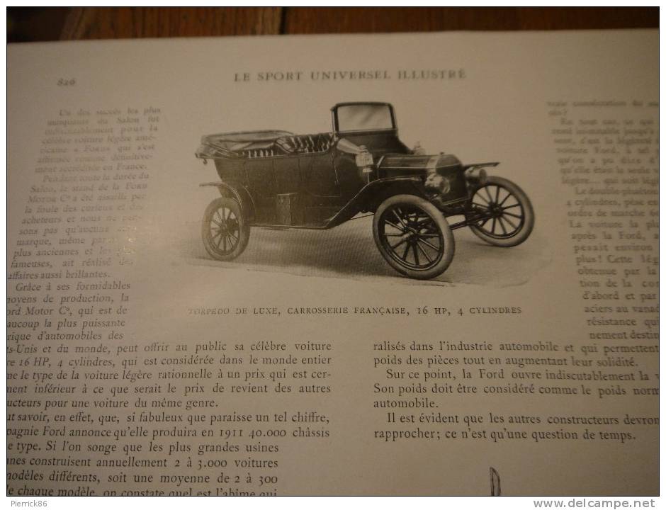 1910 LE SALON DE L´AUTOMOBILE / MOTOBLOC / TORPEDO / BARRE NIORT / TERROT / SAOUTCHIK / PNEU PALMER / HARAS D'OUILLY