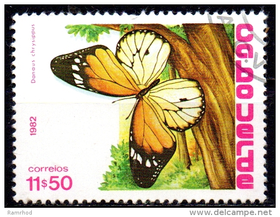 CAPE VERDE 1982 Butterflies - 11e.50 - "Danaus Chrysippus" FU - Cape Verde