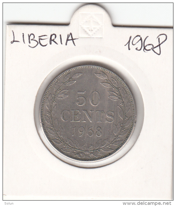 LIBERIA  50  CENTS  1968  COIN - Liberia