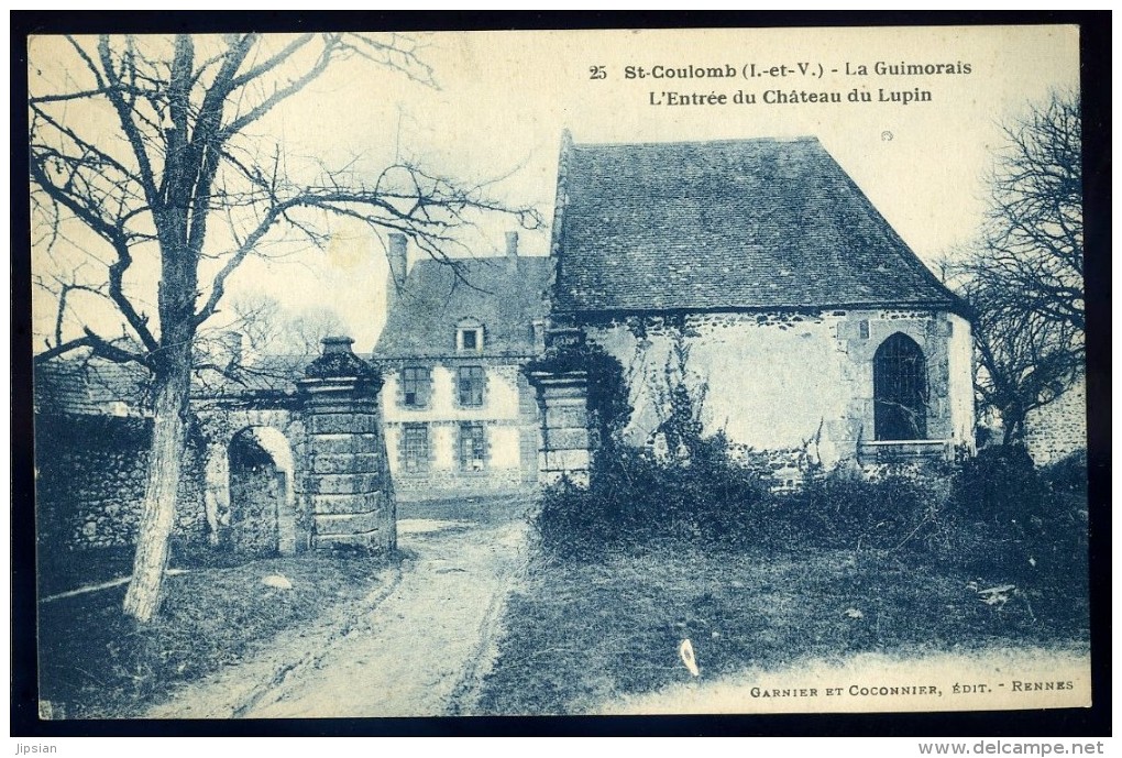 Cpa Du 35 St Coulomb - La Guimorais , L' Entrée Du Château Du Lupin   FRM 20 - Saint-Coulomb