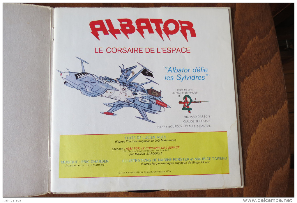 ALBATOR LE CORSAIRE DE L'ESPACE Livre Disque 45 Tours Le Petit Menestrel 1980 - Enfants