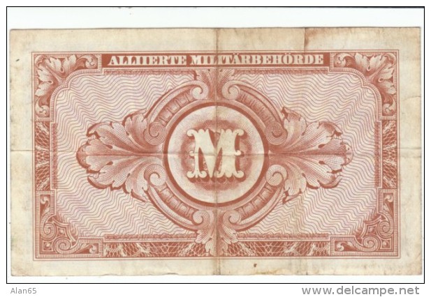 Germany #194a, 10 Marks 1944 Banknote Money - 10 Mark