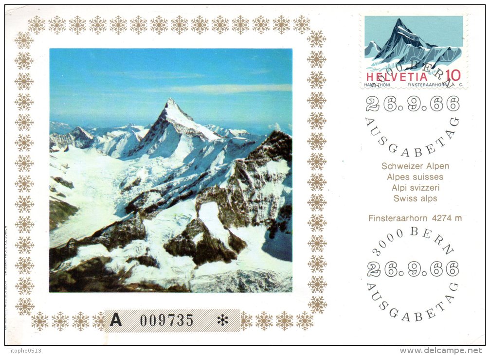 SUISSE. N°753 De 1965 Sur Carte Maximum. Montagne. - Berge