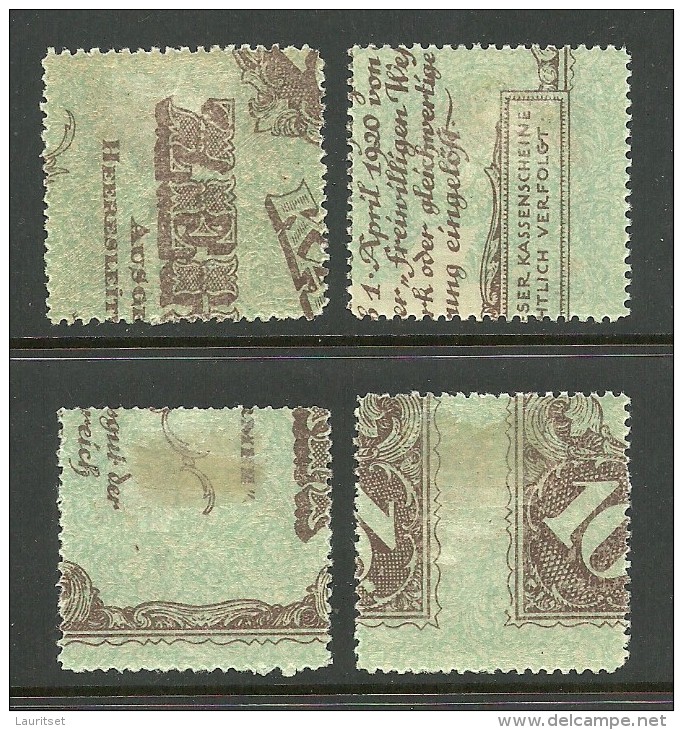 LATVIA Lettland 1921 Michel 65 - 68 Z * - Lettland