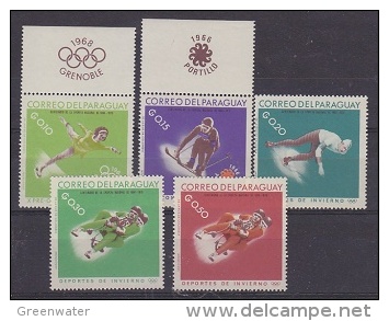 Paraguay Olympic Wintergames 5v ** Mnh (22609) - Paraguay