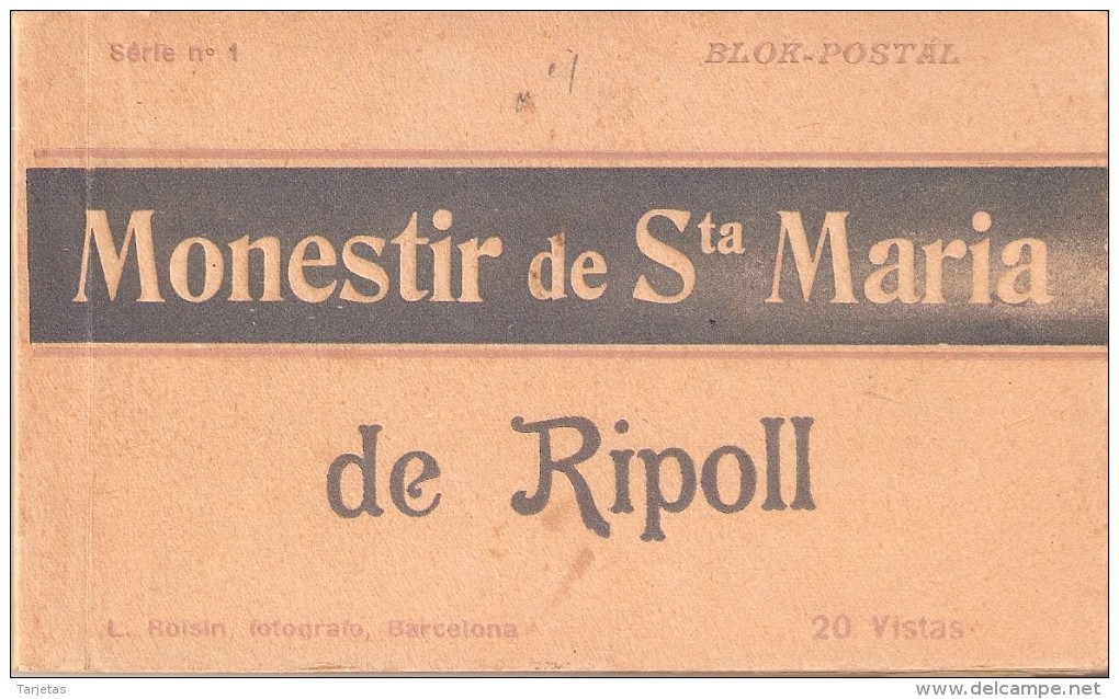 LIBRO CON 20 POSTALES DIFERENTES DEL MONASTERIO DE Sª MARIA DE RIPOLL (FOTOGRAFO L. ROISIN) - Iglesias Y Catedrales