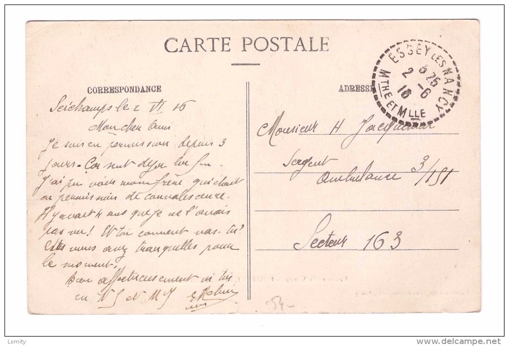 54 Bosserville Environs De Nancy La Chartreuse  Edit Maison Des Magasins Reunis Cachet 1916 - Altri & Non Classificati