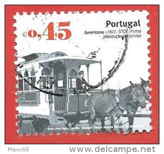 PORTOGALLO USATO - 2007 - Storia Trasporto Pubblico - Tram - € 0,45 - Michel PT 3148 - Used Stamps