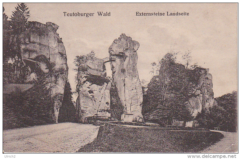 AK Teutoburger Wald - Externsteine Landseite - 1913 (16006) - Detmold