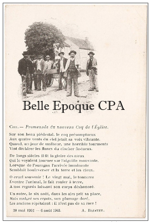 71 - CIEL - Promenade Du Nouveau Coq De L'Église ++++ A. Brintet / 1902-1903 ++++ TOP - Autres & Non Classés