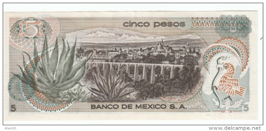 Mexico #62b, 5 Pesos 1971 Banknote Money - Mexique