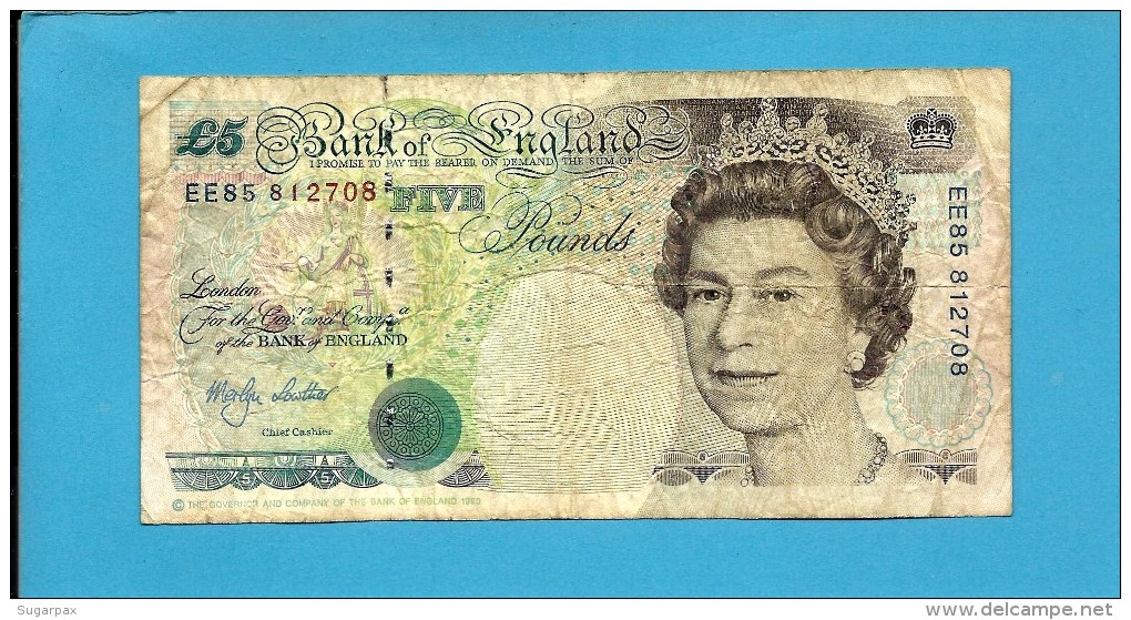 GREAT BRITAIN - 5 POUNDS - ND ( 1999 - 2002 ) - P 385 B - Sign. M. Lowther - BANK OF ENGLAND - 5 Pounds