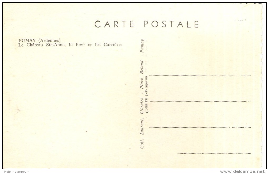 A36 / DEPT 08 CPSM FORMAT CPA 1950 FUMAY LE CHATEAU LE PONT ET LES CARRIERES  NEUVE  VOIR DOS - Fumay