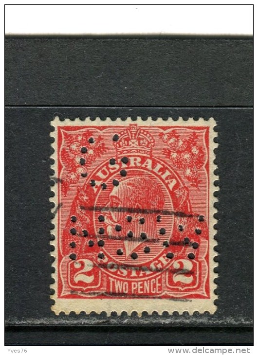 AUSTRALIE - Y&T N° 79° - George V - Perfin - Perforé - Perfins