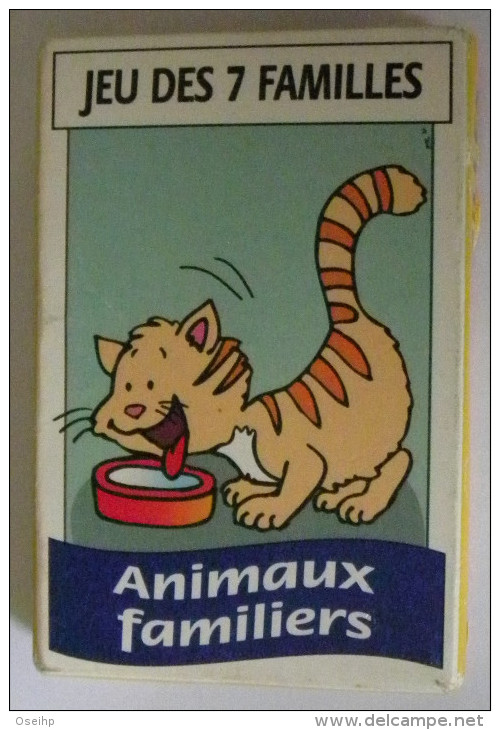 Jeu De Cartes 7 Familles ANIMAUX FAMILIERS Chat Chien Hamster Poisson Rouge Lapin Souris Perroquet - Autres & Non Classés
