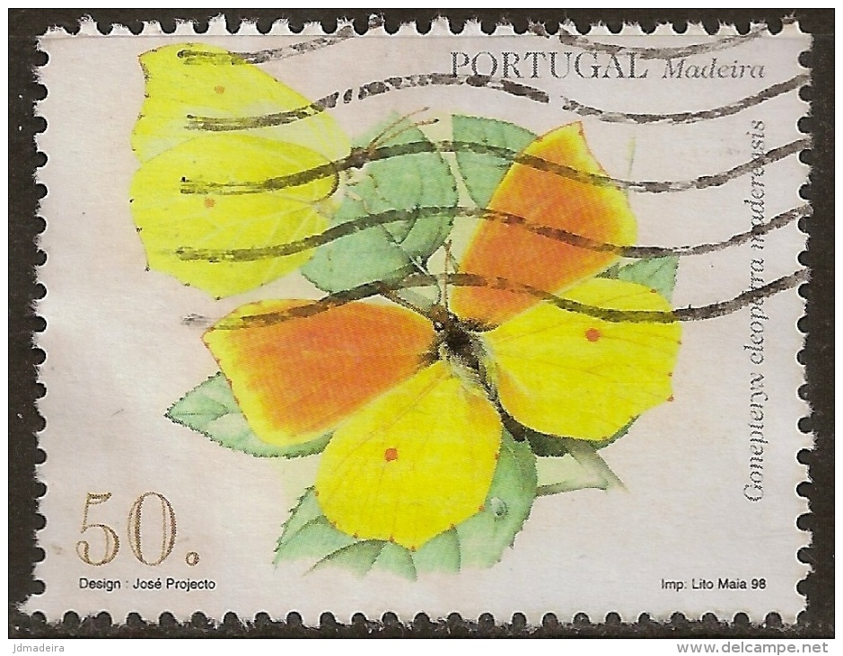 Portugal - 1998 Butterflies - Used Stamps