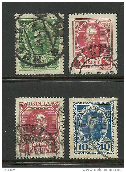 RUSSLAND RUSSIA 1913 Keiser Romanov Michel 83 - 85 & 87 O - Oblitérés