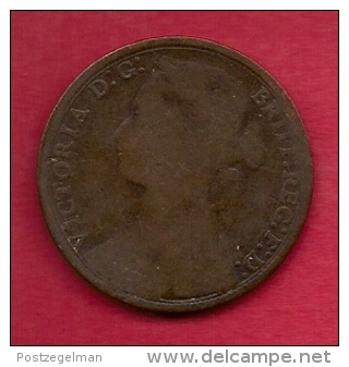 UK, 1880,  Fine Used Coin, 1 Penny, Victoria, Bronze,  KM 790, C2803 - D. 1 Penny