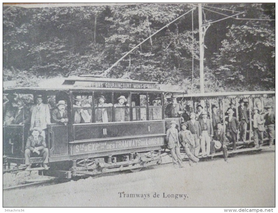 CPA Top Sélection Tramway De Longwy Ligne Longwy Bas, Gouraicourt Mont Saint Martin. Gros Plan Rarissime!!! - Longwy