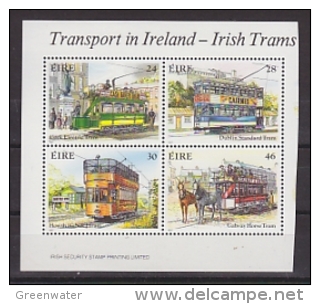 Ireland 1987 Irish Historic Trams 4v From M/s  ** Mnh (22633) - Blocks & Sheetlets