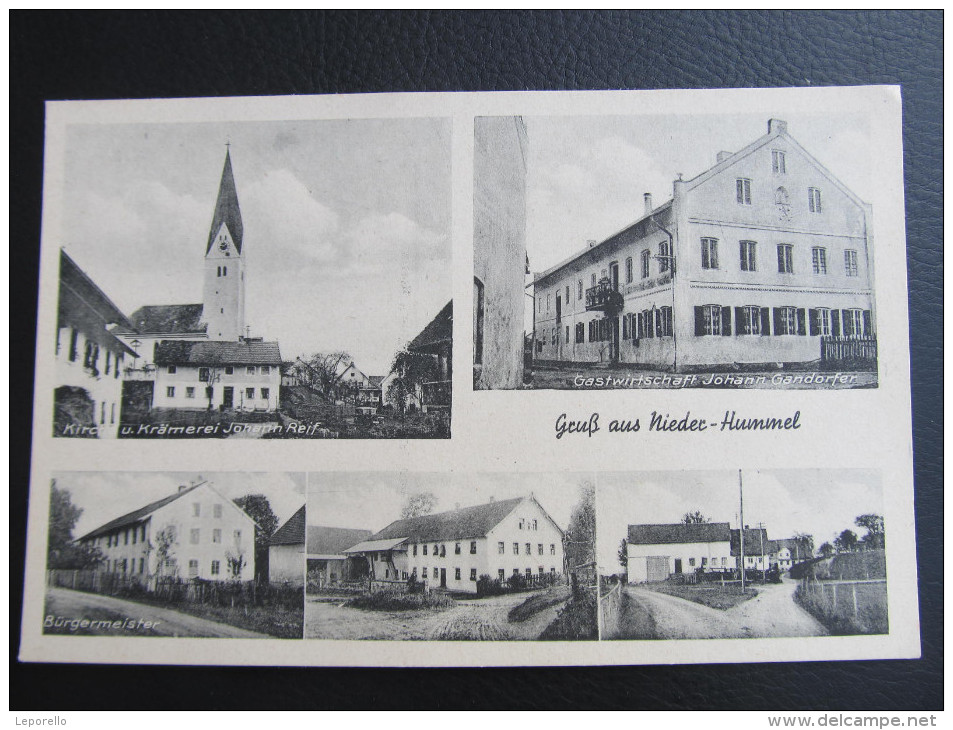 AK LANGENBACH NIEDERHUMMEL B. FREISING Gasthaus Ca.1940  /// D*16756 - Freising