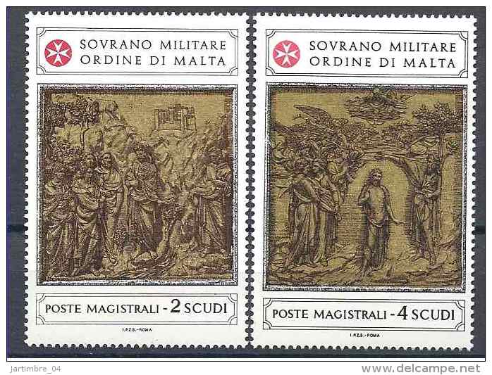 1980 ORDRE MALTE 183-84 **  Art, Sculpture - Sovrano Militare Ordine Di Malta