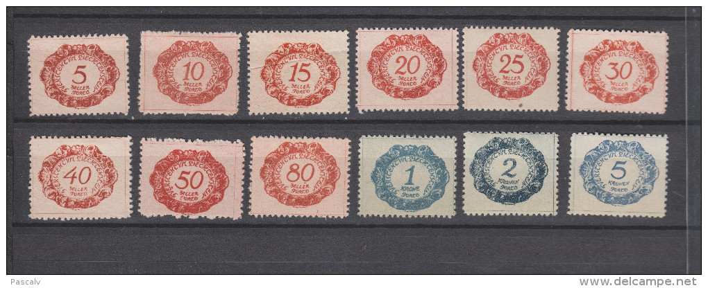 Yvert 1 / 12 * Neuf Charnière  MH - Postage Due