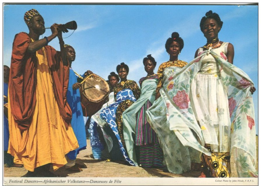 John Hinde Postcard,  Festival Dancers, Afrikanischer Volkstanz, Danseuses De Fete, 2AF46 - Unclassified