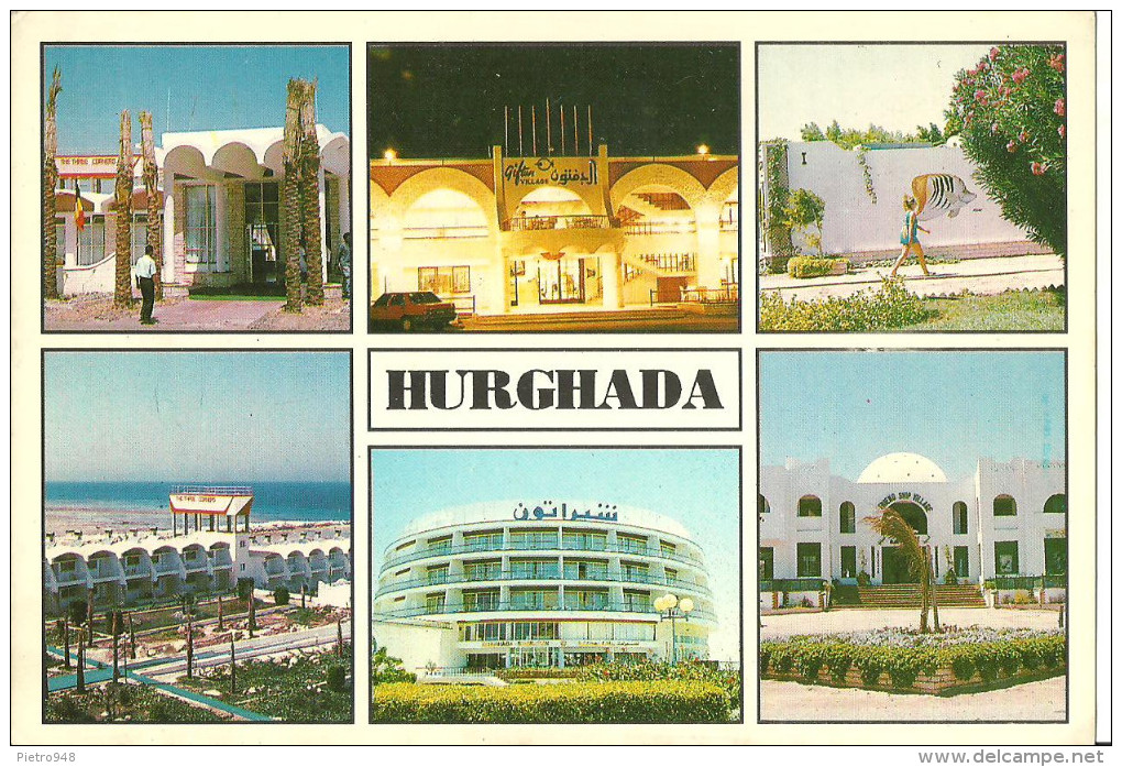 Hurghada (Egitto, Egypt) Views: Three Corners, Giftun At Nigh, Friendship, Sheraton Hotel And View From Three Corners - Hurgada