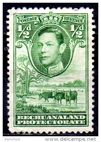 BECHUANALAND 1938 King George VI - Baobab Tree Cattle Drinking -   2d - Purple  MH - 1885-1964 Protectorado De Bechuanaland