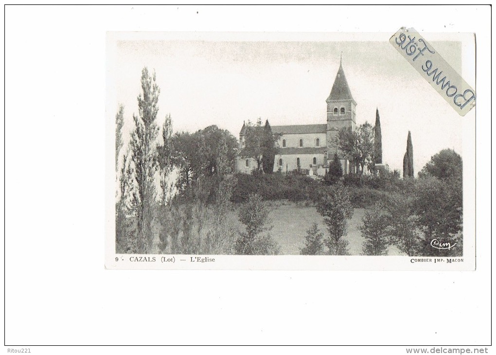 46 - CAZALS - L'église - N°9 Cim - Cazals