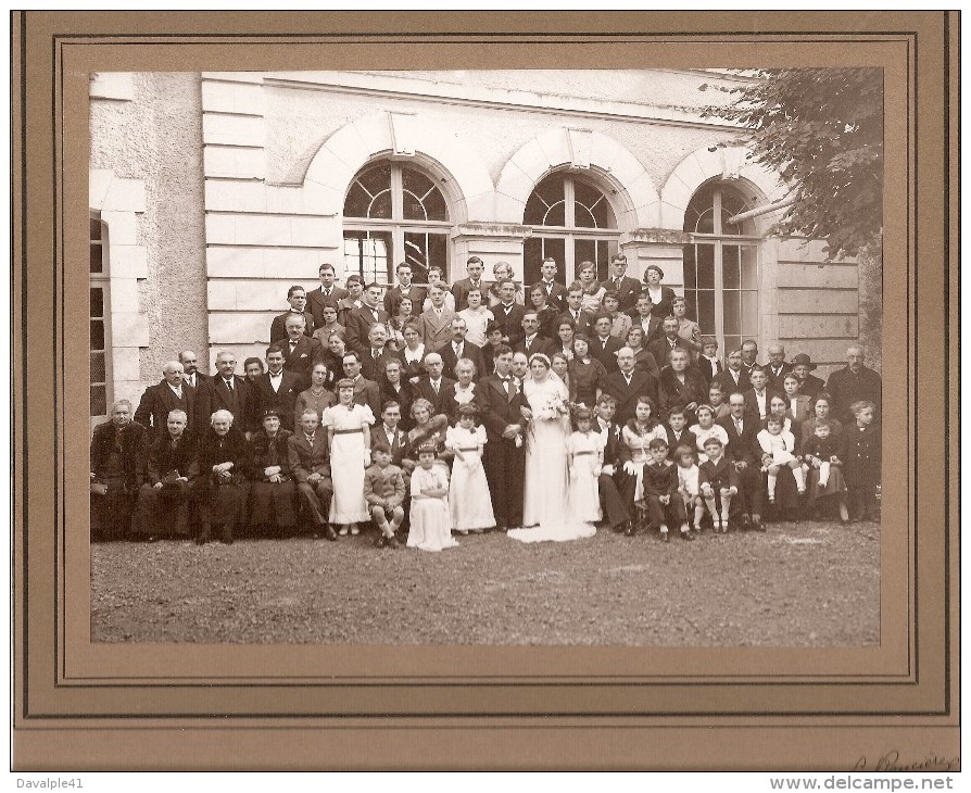 72 LE LUDE PHOTO DE MARIAGE  HOTEL DE VILLE   DIMENSIONS TOTALES  27 X 23   BON ETAT - Autres & Non Classés