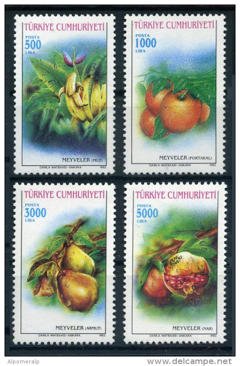 TURKEY 1993 (**) - Mi. 2980-83, Fruits (2nd/2 Issue) - Ungebraucht