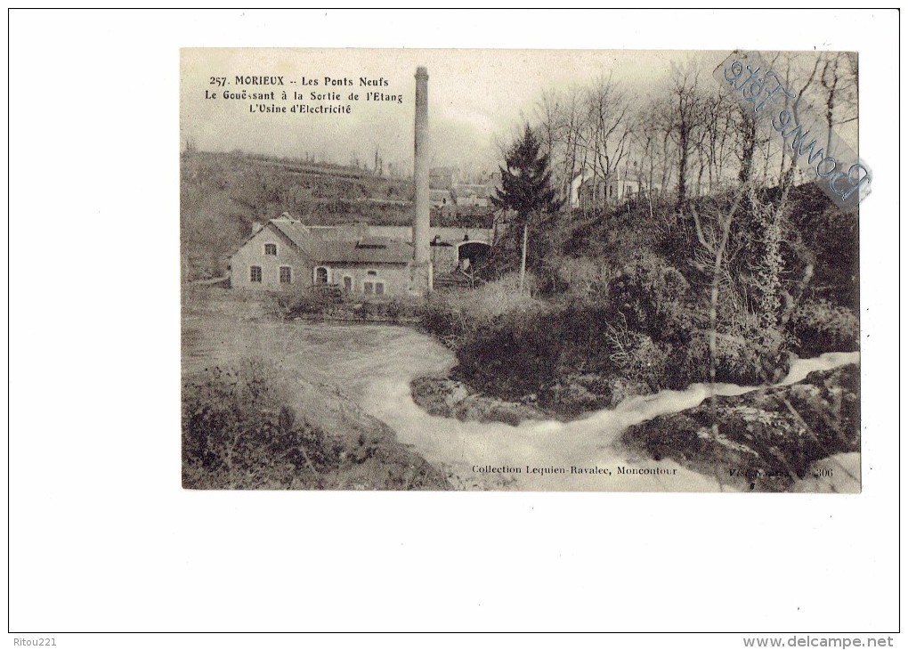 CPA - 22 - MORIEUX - PONTS NEUFS GOUESSANT SORTIE ETANG USINE ELECTRICITE - - Morieux