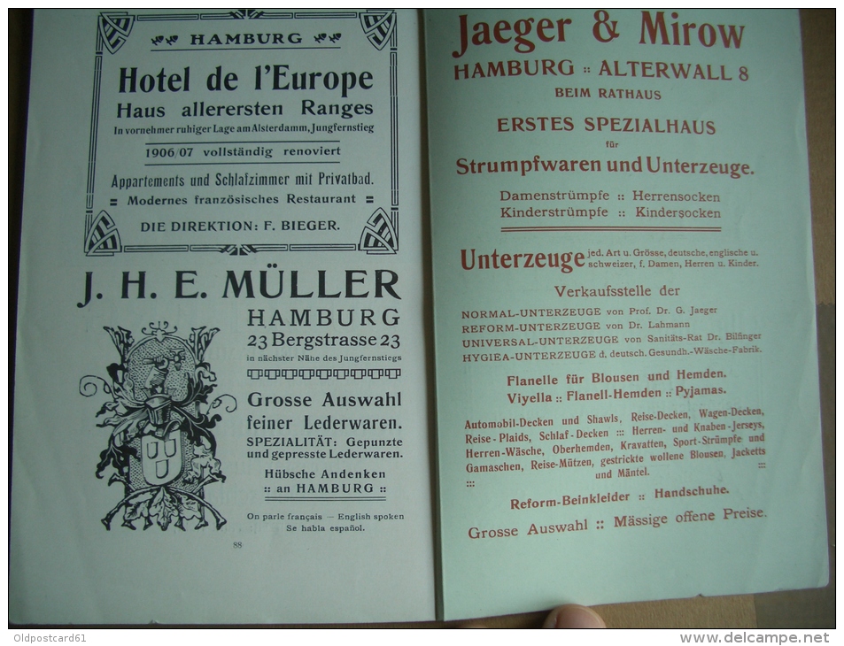 Seltene Broschüre / Heft  COOK´s Reisen Nach SKANDINAVIEN - Gedruckt 1907 - - Dampfer