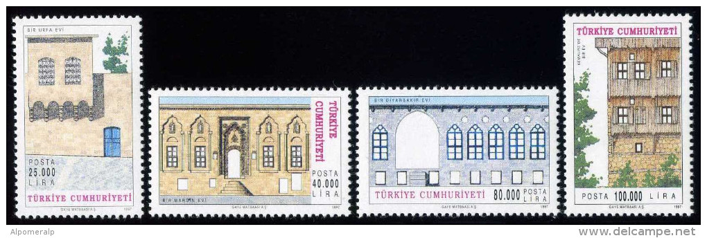 TURKEY 1997 (**) - Mi. 3120-23, Traditional Turkish Houses (5th/5 Issue) - Neufs