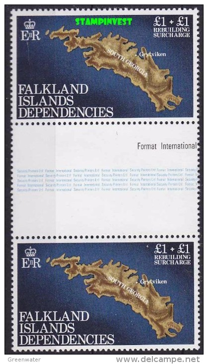Falkland Islands Dependencies 1982 Rebuilding Fund 1v Gutter ** Mnh (22655) - Georgia Del Sud