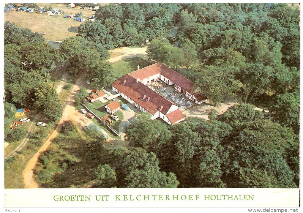 HOUTHALEN (3530) : GROETEN UIT KELCHTERHOEF, Café-Restaurant En Domein (400 Ha.). Vue Aérienne. CPSM. - Houthalen-Helchteren