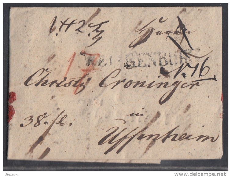 Brief Gelaufen Von Weissenburg Nach Uffenheim Am 17.4.1843 - Vorphilatelie