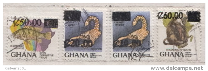 Ghana Used Revalued Stamps - Other & Unclassified